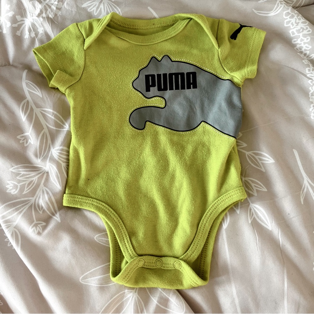puma baby onesie — neon green/yellow💛💚